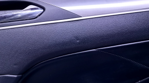 Door trim card rear right Lincoln MKC 15- black with black insert leather, armrest black leather, molding gray structure, abrasions, scratches, dents, bumps