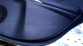 Door trim card rear right Lexus IS 14-20 black with black insert leather, armrest black leather, molding handle gold structure, abrasions, scratches, dent