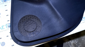 Door trim card rear right Lexus IS 14-20 black with black insert leather, armrest black leather, molding handle gold structure, abrasions, scratches, dent