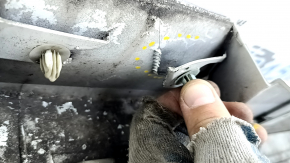 Right threshold Toyota Prius 50 Prime 17-22 white, broken fastening, dented, scratches