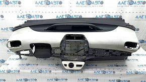 Torpedo front panel with AIRBAG Toyota Prius 50 17-22 black with gray under a small display with a glove compartment, for dry cleaning, scratches on the glove compartment, rusty squib