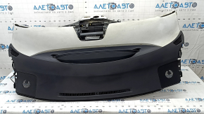 Torpedo front panel with AIRBAG Toyota Prius 50 17-22 black with gray under a small display with a glove compartment, for dry cleaning, scratches on the glove compartment, rusty squib