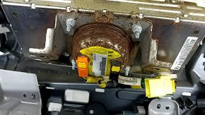 Torpedo front panel with AIRBAG Toyota Prius 50 17-22 black with gray under a small display with a glove compartment, for dry cleaning, scratches on the glove compartment, rusty squib