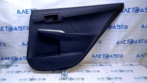 Door trim card rear right Toyota Camry v50 12-14 usa black with black insert plastic, armrest black rubber, scuffs, scratches