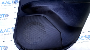 Door trim card rear right Lexus CT200h 11-17 black with black insert leather, armrest black leather, molding gray structure, scratches, abrasions, whitened plastic