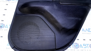 Door trim card rear right Lexus CT200h 11-17 black with black insert leather, armrest black leather, molding gray structure, scratches, rubbed, bumps