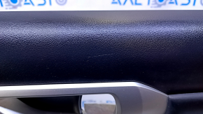 Door trim card rear right Lexus CT200h 11-17 black with black insert leather, armrest black leather, molding gray structure, scratches, abrasions