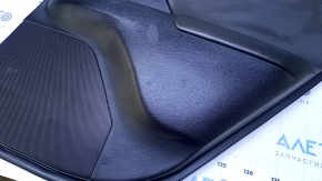 Door trim card rear right Lexus CT200h 11-17 black with black insert leather, armrest black leather, molding gray structure, scratches, abrasions