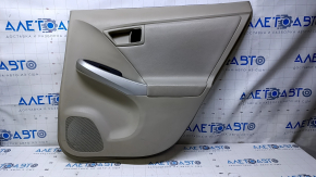 Door trim card rear right Toyota Prius 30 10-15 beige with beige insert leather, armrest beige leather, scratches, abrasions