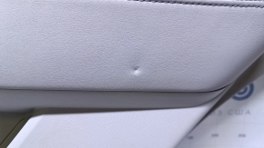Door trim card rear right Lexus RX350 RX450h 10-15 gray with gray insert leather, armrest gray leather, dent, scuffs, pokes, scratches, abrasions, breakage fastening