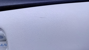 Door trim card rear right Lexus RX350 RX450h 10-15 gray with gray insert leather, armrest gray leather, dent, scuffs, pokes, scratches, abrasions, breakage fastening