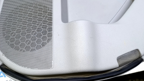 Door trim card rear right Lexus RX350 RX450h 10-15 gray with gray insert leather, armrest gray leather, dent, scuffs, pokes, scratches, abrasions, breakage fastening