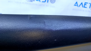 Door trim card rear right Lexus RX350 RX450h 10-15 gray with gray insert leather, armrest gray leather, dent, scuffs, pokes, scratches, abrasions, broken fastening