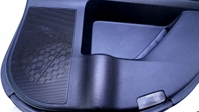 Door trim card rear right Lexus RX350 RX450h 10-15 black with black insert leather, armrest gray leather, type 1, scuffs, scratches, dents, burrs