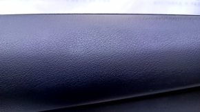 Door trim card rear right Lexus RX350 RX450h 10-15 black with black insert leather, armrest black leather, broken fastening, dent, abrasions, scratches