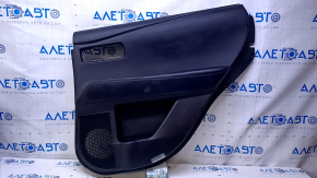 Door trim card rear right Lexus RX350 RX450h 10-15 black with black insert leather, armrest black leather, broken fastening, scuffs, dent, bump, abrasions, scratches