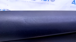 Door trim card rear right Lexus RX350 RX450h 10-15 black with black insert leather, armrest black leather, broken fastening, scuffs, dent, bump, abrasions, scratches