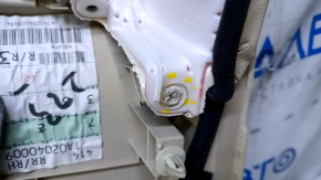 Door trim card rear right Lexus RX350 RX450h 10-15 beige with beige insert leather, armrest beige leather, scuffs, dents, pokes, abrasions, scratches, broken fastener