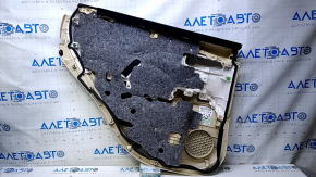 Door trim card rear right Lexus RX350 RX450h 10-15 beige with beige insert leather, armrest beige leather, scuffs, dents, pokes, abrasions, scratches, broken fastener