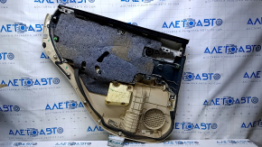 Door trim card rear right Lexus RX350 RX450h 10-15 beige with beige insert leather, armrest beige leather, dent, bumps, abrasions, scratches, tear