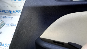 Door trim card rear right Toyota Prius 50 16- black with beige insert leather, armrest black leather, scuffs, scratches