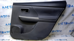 Door trim card rear right Toyota Prius V 12-17 dark gray with dark gray insert leather, armrest dark gray leather, scratches, abrasions, bumps