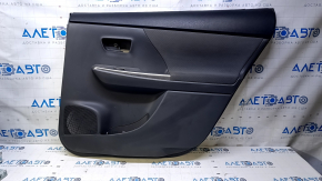 Door trim card rear right Toyota Prius V 12-17 dark gray with dark gray insert cloth, armrest dark gray cloth, scratches, abrasions, pokes