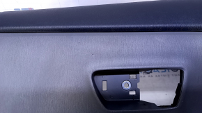 Door trim card rear right Toyota Prius V 12-17 dark gray with dark gray insert cloth, armrest dark gray cloth, scratches, abrasions, pokes