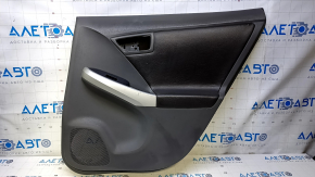 Door trim card rear right Toyota Prius 30 10-15 dark gray with black insert leather, armrest black leather, scratches, abrasions, scuffs, bumps