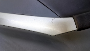 Door trim card rear right Toyota Prius 30 10-15 dark gray with black insert leather, armrest black leather, scratches, abrasions, scuffs, bumps