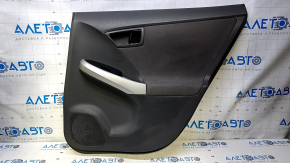 Door trim card rear right Toyota Prius 30 10-15 dark gray with dark gray insert cloth, armrest dark gray cloth, scratches, abrasions, broken fastener
