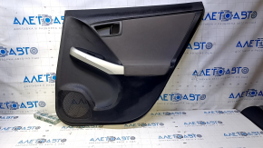 Door trim card rear right Toyota Prius 30 10-15 black with dark gray insert cloth, armrest dark gray cloth, scratches, abrasions
