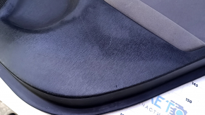 Door trim card rear right Toyota Prius 30 10-15 black with dark gray insert cloth, armrest dark gray cloth, scratches, abrasions