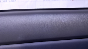 Door trim card rear right Toyota Prius V 12-17 dark gray with dark gray insert leather, armrest dark gray leather, under the tweeter, scratches, abrasions, bumps