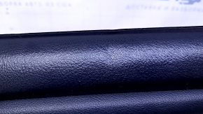 Door trim card rear right Toyota Avalon 13-18 black with black insert leather, armrest black leather, handle molding chrome, abrasions, scratches, dents, scuffs