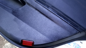 Door trim card rear right Toyota Avalon 13-18 black with black insert leather, armrest black leather, handle molding chrome, abrasions, scratches, dents, scuffs