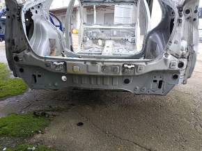 Rear panel Toyota Prius 50 16-18 on the body, white