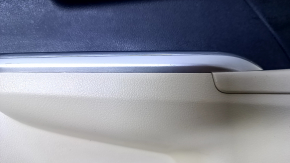 Door trim card rear right Toyota Camry v50 12-14 usa beige with black insert plastic, armrest beige rubber, scuffs, scratches