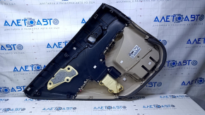 Door trim card rear right Toyota Camry v50 12-14 usa beige with black insert plastic, armrest beige rubber, scuffs, scratches