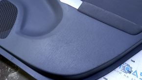 Door trim card rear right Toyota Prius 30 10-15 dark gray with dark gray insert cloth, armrest dark gray cloth, scratches, abrasions