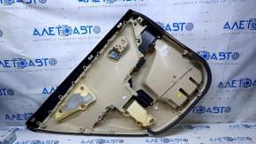 Door trim card rear right Toyota Camry v55 15-17 usa beige with beige insert plastic, armrest beige rubber, scuffs, scratches