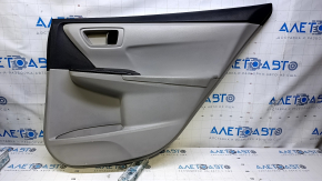 Door trim card rear right Toyota Camry v55 15-17 usa gray with gray insert plastic, armrest gray rubber, scuffs, scratches