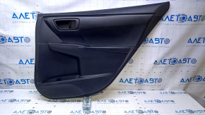 Door trim card rear right Toyota Camry v55 15-17 usa black with black insert plastic, armrest black rubber, scuffs, scratches