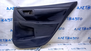 Door trim card rear right Toyota Camry v55 15-17 usa black with black insert plastic, armrest black rubber, scuffs, scratches
