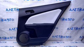 Door trim card rear right Toyota Prius 50 16- black with gray insert leather, armrest black leather, scratches, abrasions