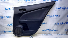 Door trim card rear right Toyota Prius 50 16- black with black insert leather, armrest black leather, scuffs, scratches