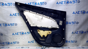 Door trim card rear right Toyota Prius 50 16- black with black insert leather, armrest black leather, scuffs, scratches