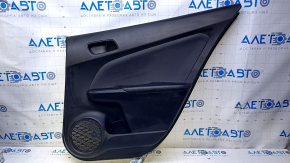 Door trim card rear right Toyota Prius 50 16- black with black insert leather, armrest black leather, scuffs, scratches, nicks