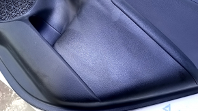 Door trim card rear right Toyota Prius 50 16- black with black insert leather, armrest black leather, scuffs, scratches, nicks