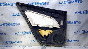 Door trim card rear right Toyota Prius 50 16- black with black insert leather, armrest black leather, scuffs, scratches, nicks